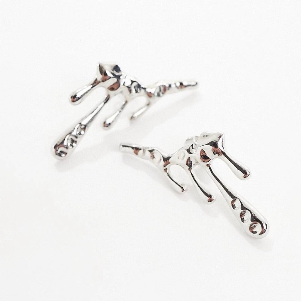 Pieces Liquid Metal Earrings